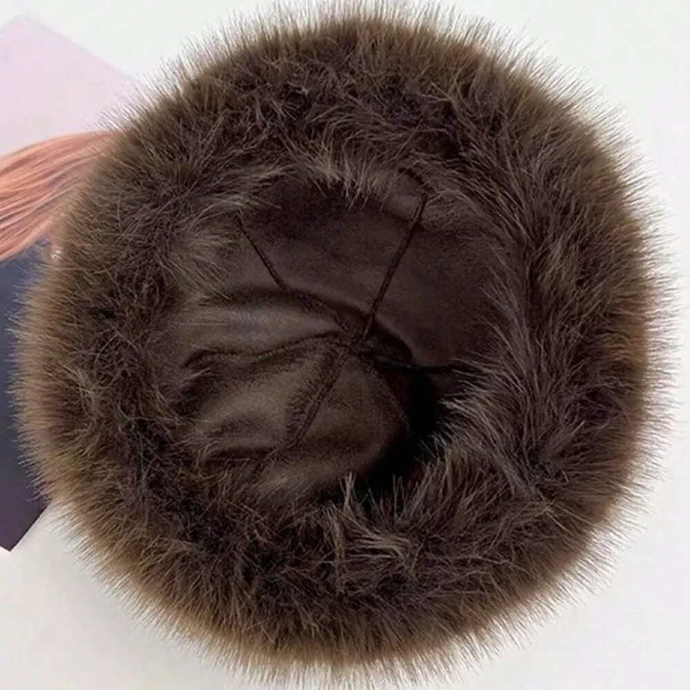 Multicolor Casual Women's Thick Warm Leopard Hat - Picture 3 of 5